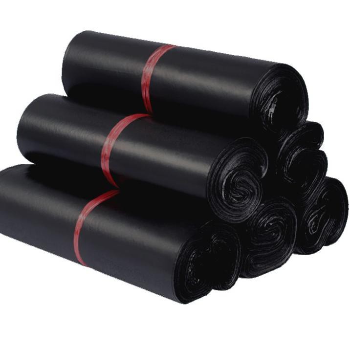 

★ HKL 100 pcs Plastik Polymailer Semi Glossy Black Hitam 17x30 cm ✲ ★