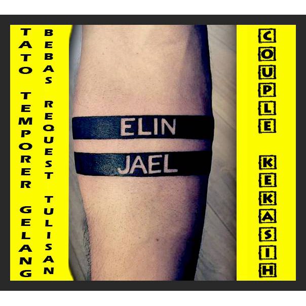 Tato Temporer Lengan - Custom Tato Gelang - Request Nama