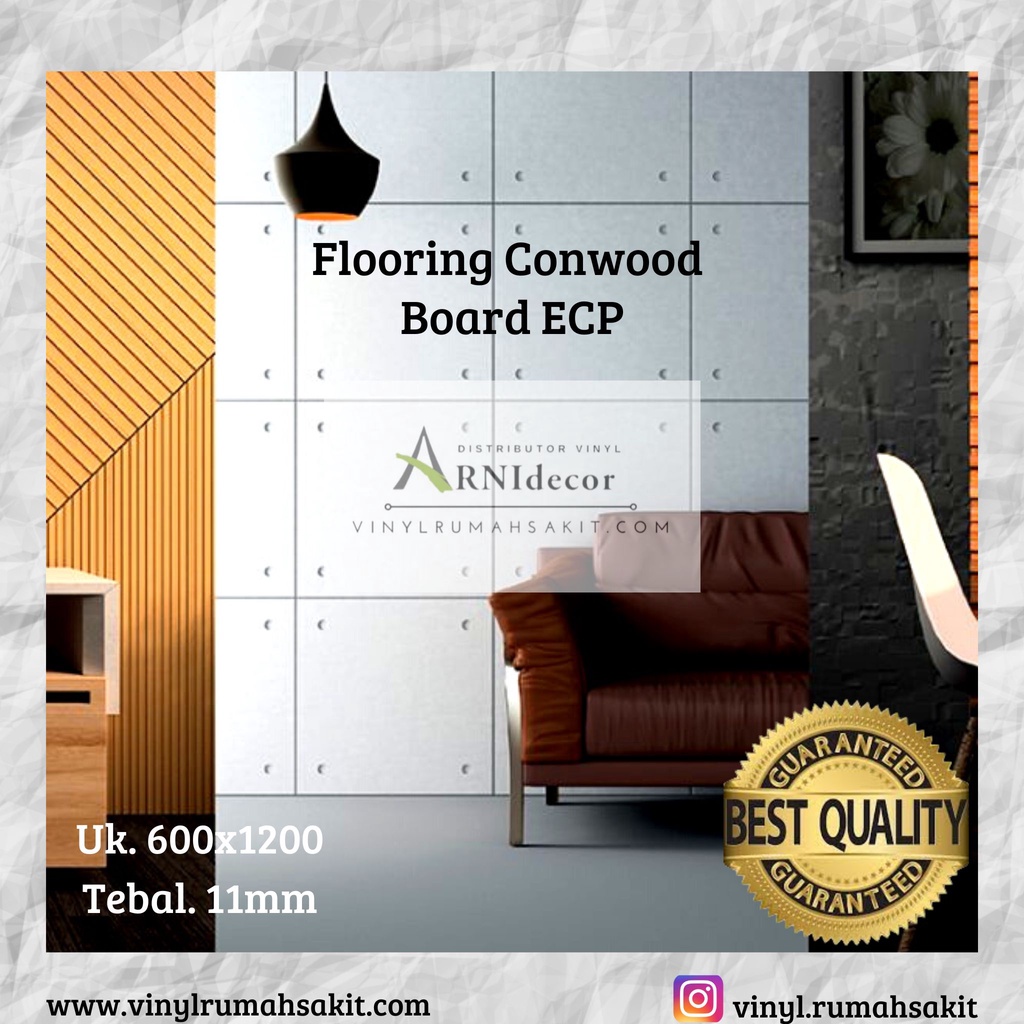 Flooring Kayu Conwood Board ECP - Khusus untuk Dinding Tebal 11mm