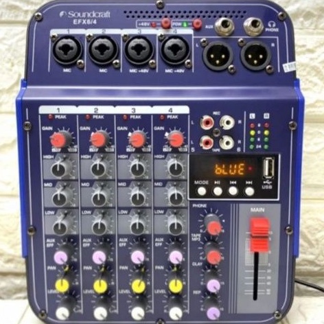 MIXER AUDIO SOUNDCRAFT EFX6 4 USB MIXER 6CH EFX6 4USB 6 CHANNEL