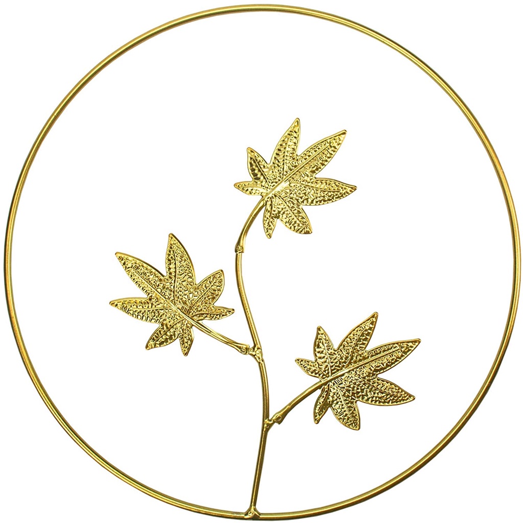 3D Nordic Style Wrought Iron Wall Decoration / Home Decor Leaf Metal Wall Hanging / Kids Room Decorative Leaf Palm Leaf Ginkgo Leaf Metal Wall Hanging / DIY Wall Decal Used for Home Living Room Wall Decoration, Background Leaf Wall Decoration