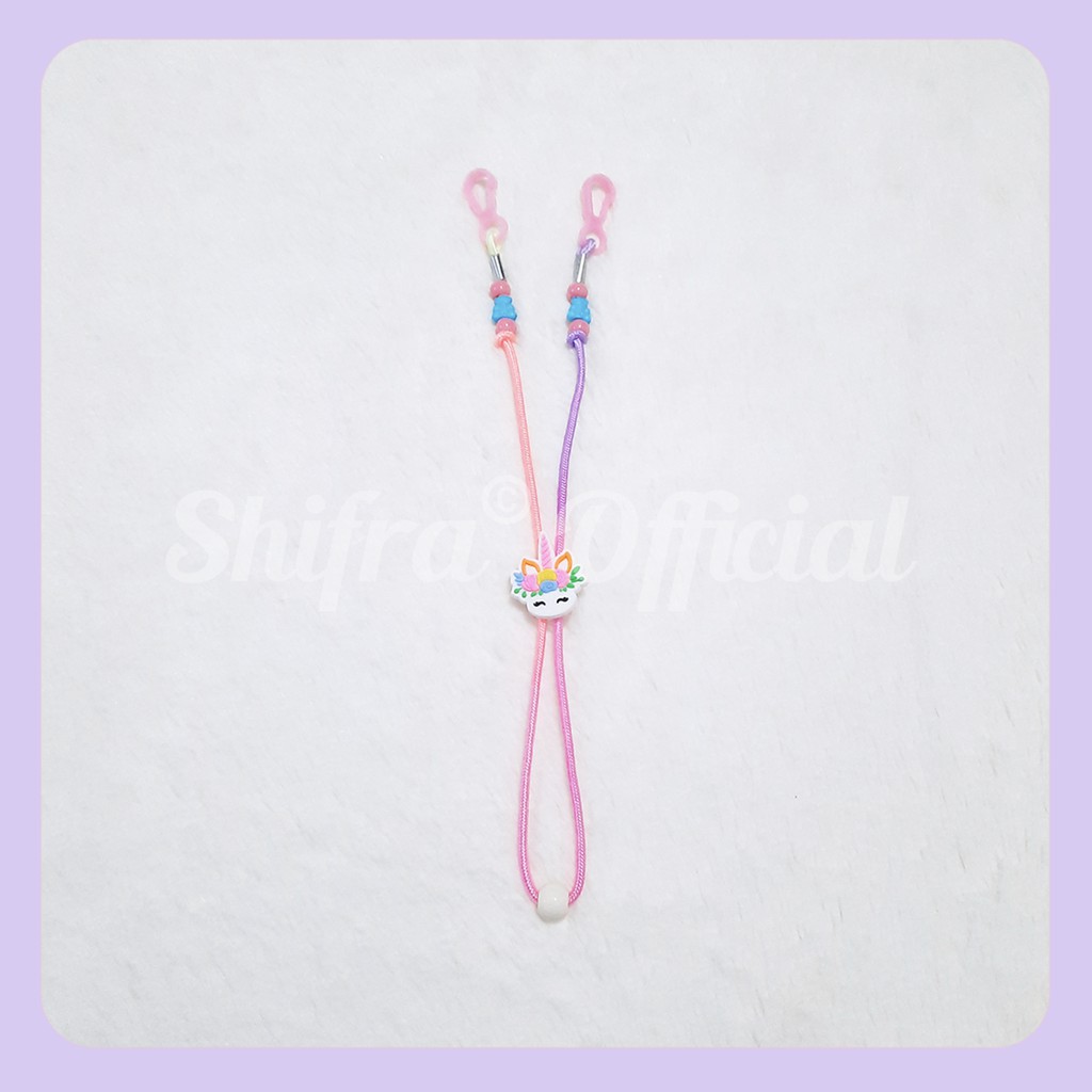Shifra Tali Gantung Masker Anak Leher Hiasan Stopper Bear Car Fish Strawberry
