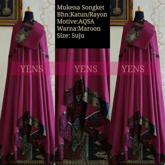 AQSA MUKENA SONGKET MOTIF AQSA ORIGINAL YENS