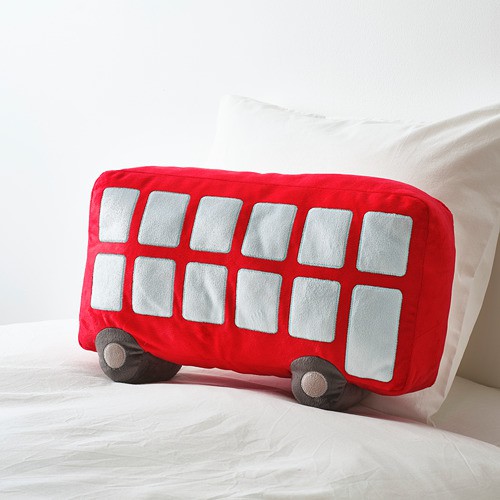 UPPTAG Bantal kursi bantal sofa bentuk bus merah 45x27 cm