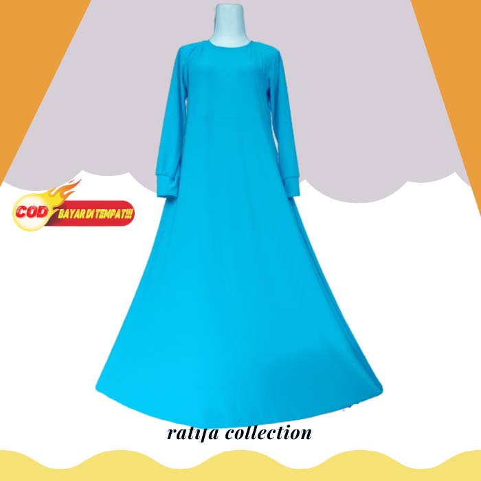 Gamis Jersey Busui Premium Tebal All size  xl LD 100 PJ130cm  terbaru Fashion Muslim Wanita by ratifa collection.