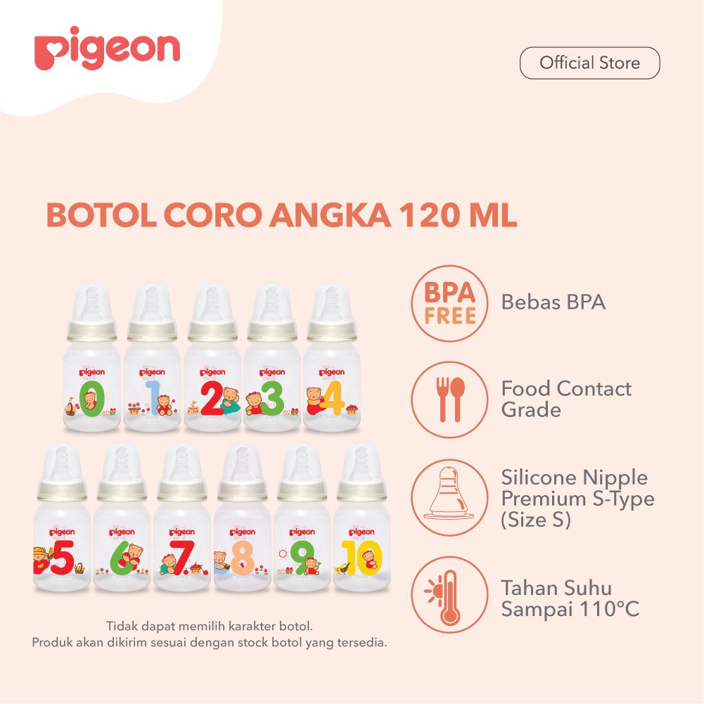 ♥BabyYank♥ PAKET HEMAT BOTOL CORO ANGKA 120ML &amp; BOTOL 240ML - PAKET HEMAT BOTOL SUSU PIGEON