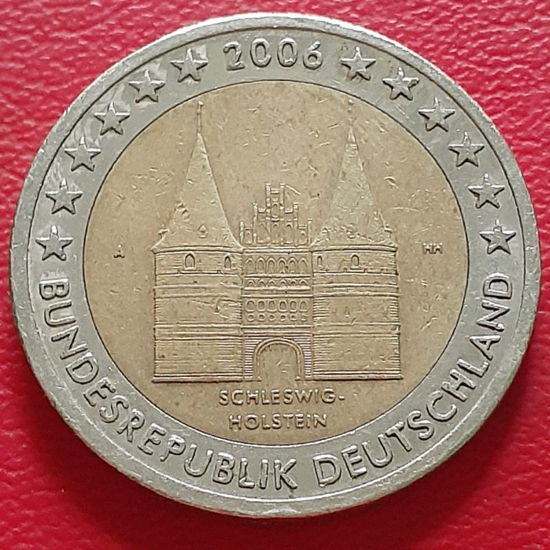 Uang Koin Kuno Luar Bimetal 2 Euro Commemorative Jerman Tahun 2006