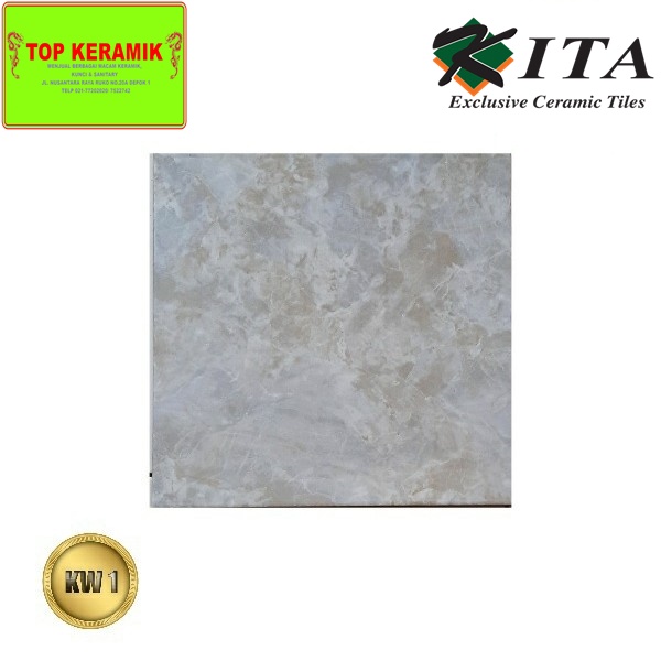 Keramik Lantai Kita 40x40 Nadia Light Grey Kw 1
