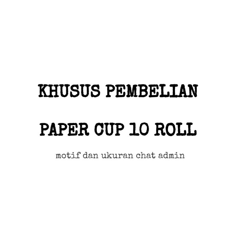 10 Roll Paper Cup / Tempat Roti / Cup Roti
