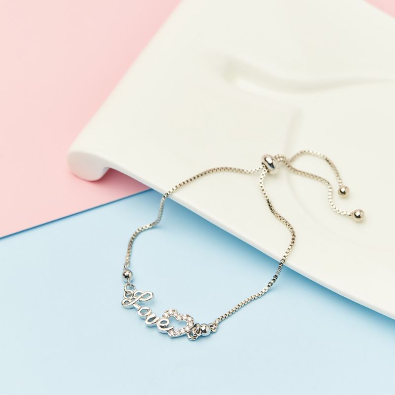 GELANG DEWASA WANITA XUFING TERBARU MOTIF LOVE PERMATA