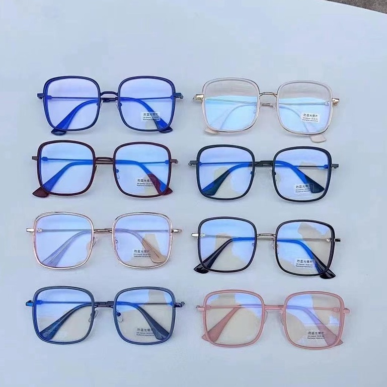 Rowling(ka-163) Frame Kacamata Retro Terbaru kotak Wanita Pria Import anti Radiasi Blue Light Kacamata Fashion