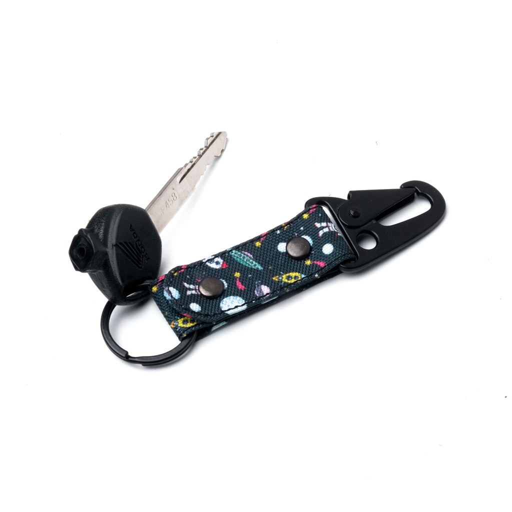 gantungan kunci carabiner kain motif - snaphook keychain - NKC235