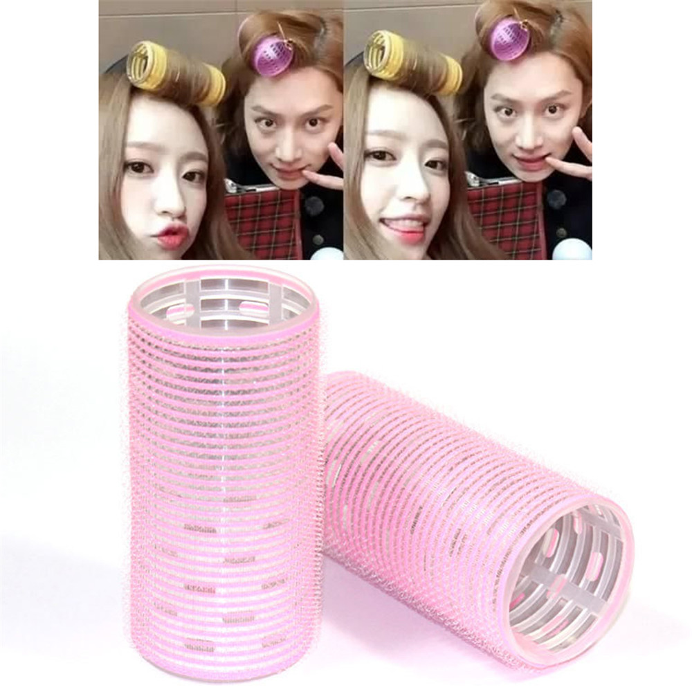 【COD Tangding】Extended Plastic Magic Self-adhesive Hair Roll Air Bangs Curly Hair Cylinder