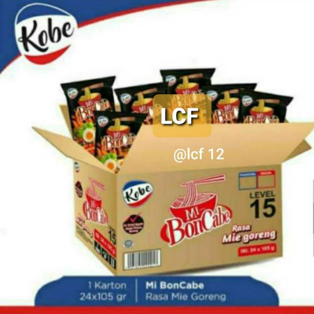 

Mie goreng bon cabe 1 dus isi 24 boncabe level 15 mie instan kobe