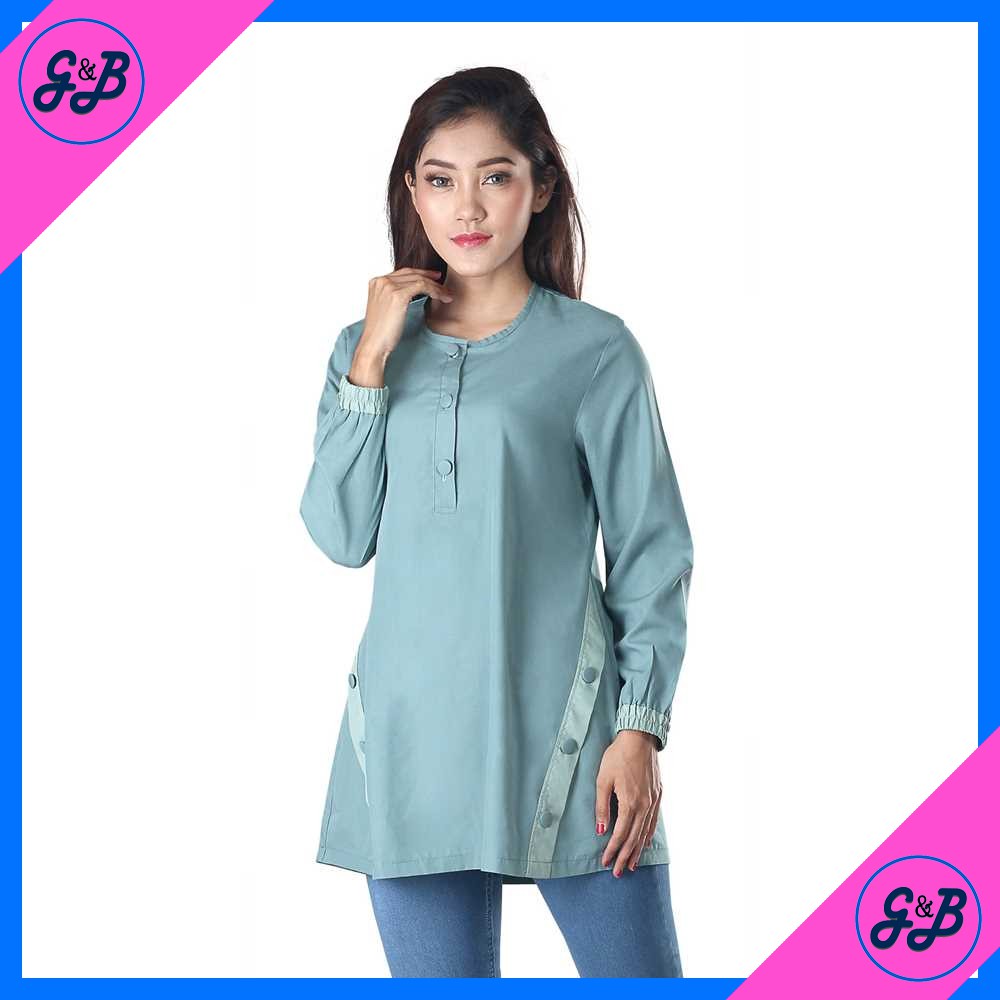  Baju  Pakaian Kaos  Atasan Dress Wanita  Hijau Toska 100 