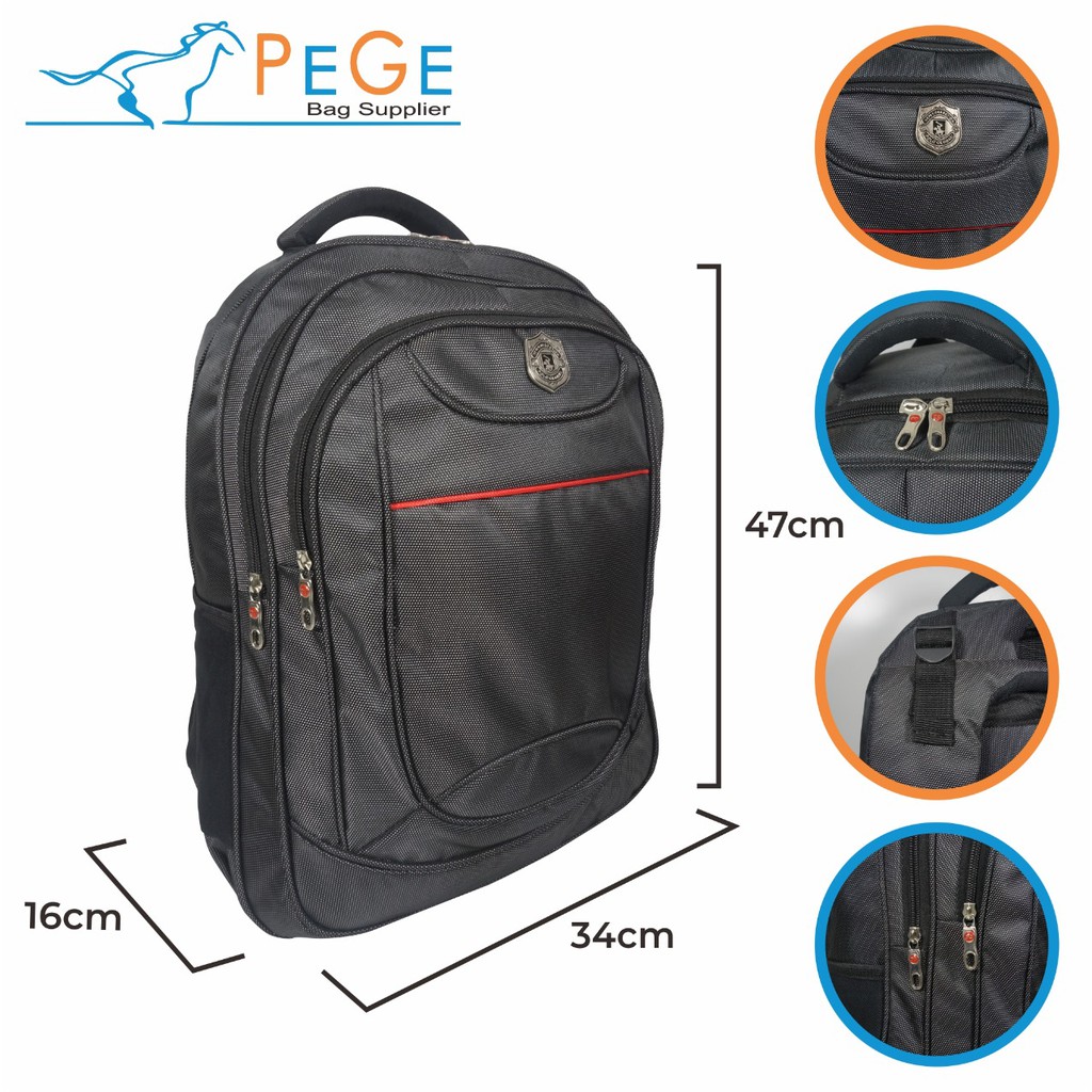 Ransel laptop tas punggung unisex model polo ada slot laptop remaja dewasa backpack tas sekolah