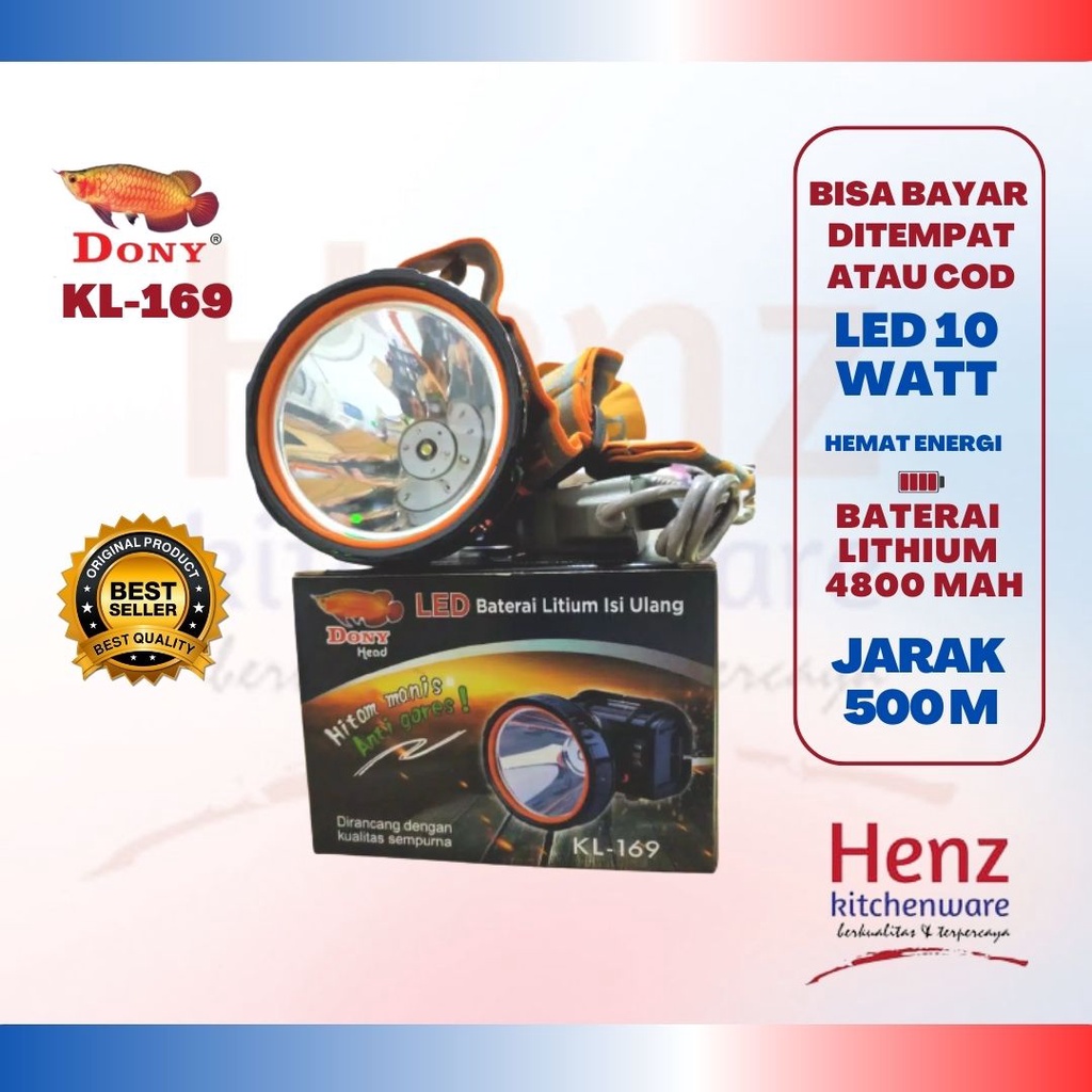 LAMPU SENTER KEPALA DONY KL-169