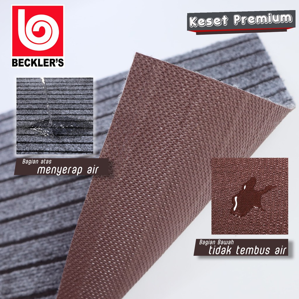 Keset Karet Rubber Premium Anti Slip Motif GARIS Bahan PVC Karet 2 UKURAN