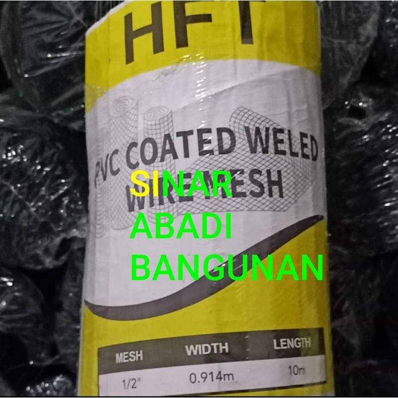 (1 ROLL 10M)KAWAT LOKET PVC/KAWAT RAM AYAKAN PASIR/KAWAT KANDANG AYAM 1/2"