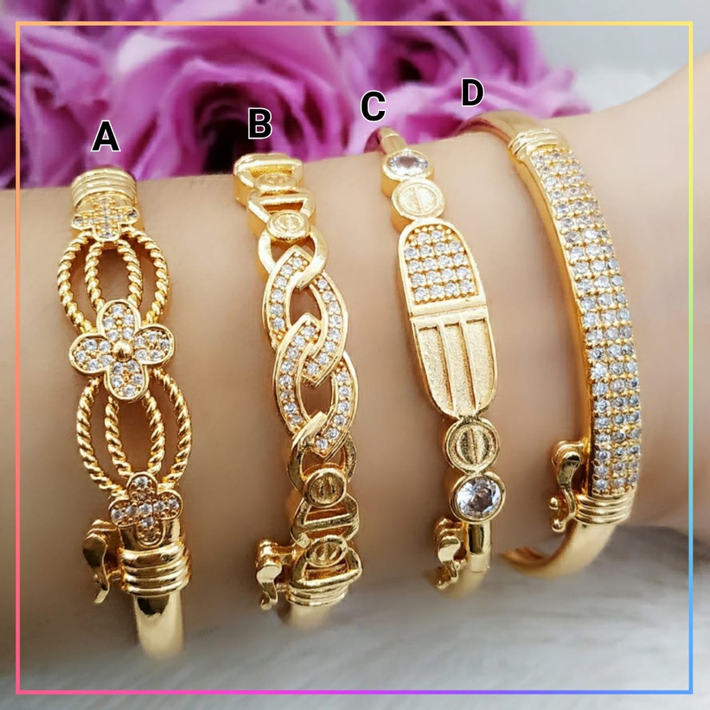 Gelang xuping gelang dewasa bangkok mata lapis emas gold B176