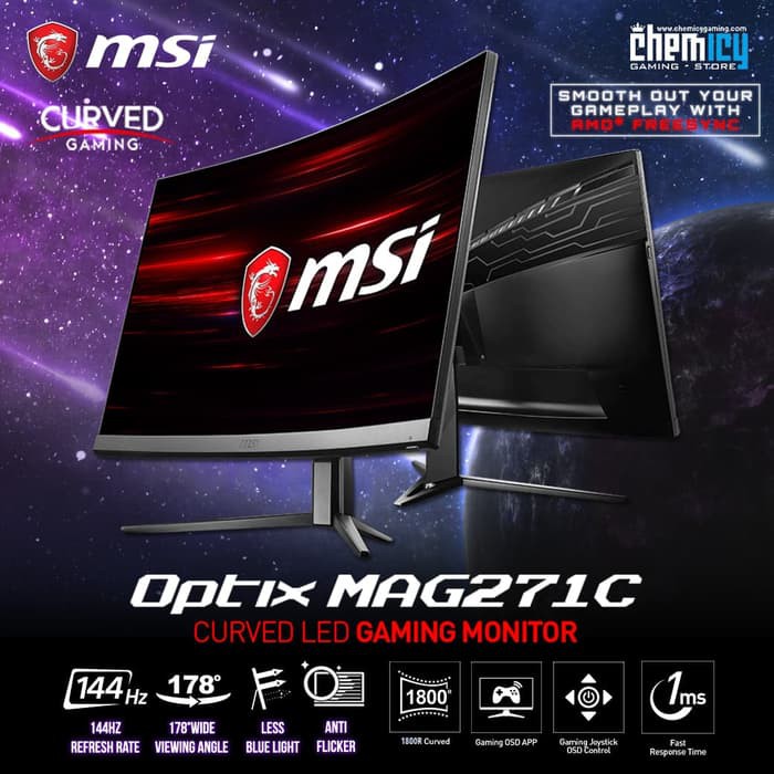 MSI Optix MAG271C 27 inch 144Hz Curved Gaming LED Monitor