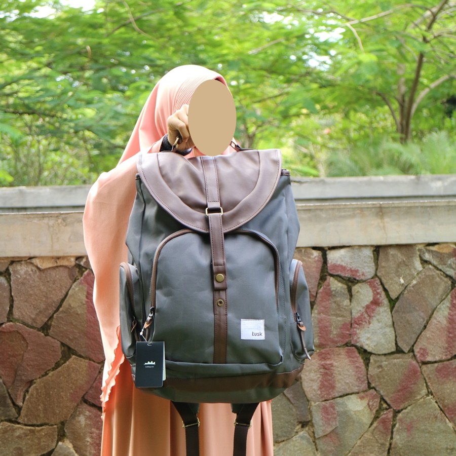 Tuskbag Ransel Laptop Tas Kuliah Mozza Grey