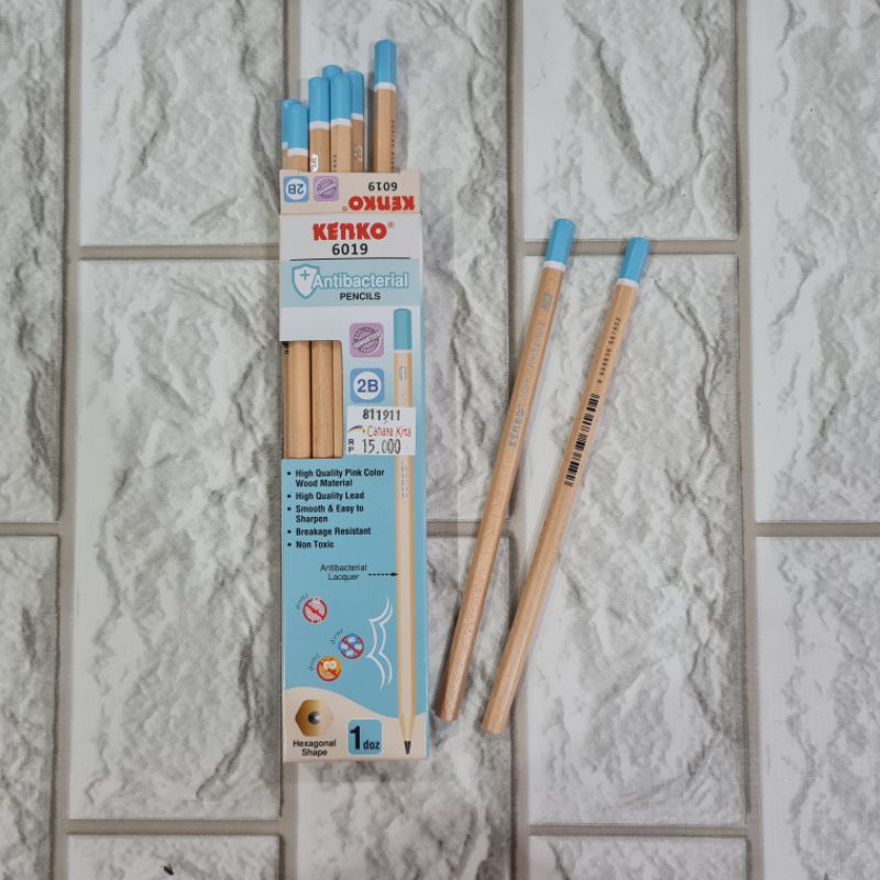

KENKO Pensil 2B Anti Bacteria | 6019 Isi 12pcs | Pensil Kayu | Atk Lengkap Cahaya Kita