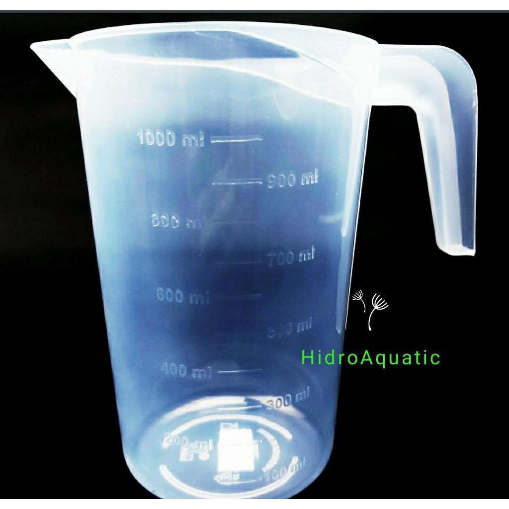 Gelas takar 1 Liter = 1000ml / Literan air / Teko ukur / Takaran nutrisi hidroponik