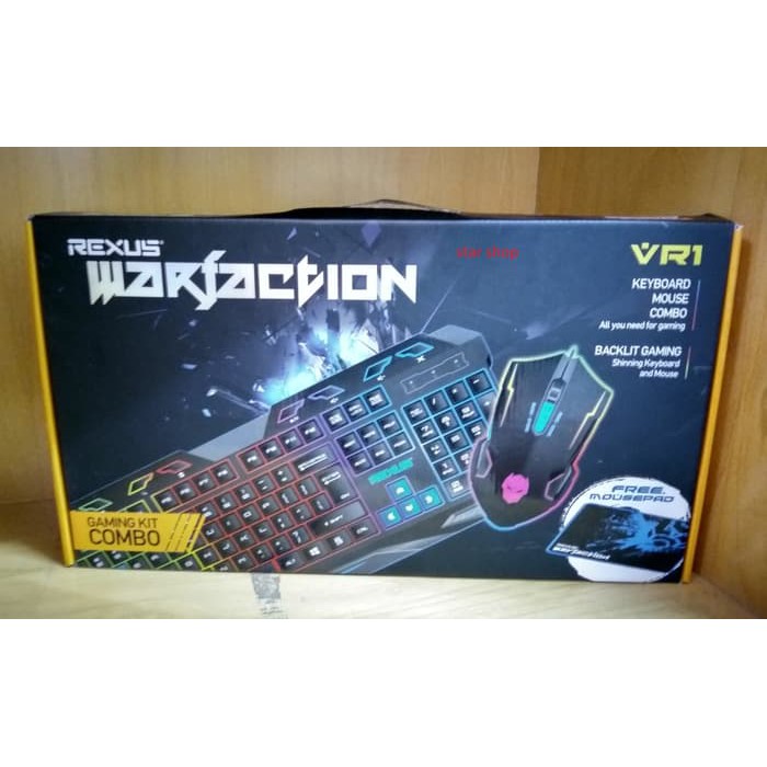 Rexus Warfaction VR1 3 in 1 Pack Gaming Keyboard + Mouse + Mousepad - Rexus VR 1