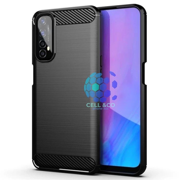 CASE CARBON REALME 7 casing hp silikon softcase case premium carbon cover