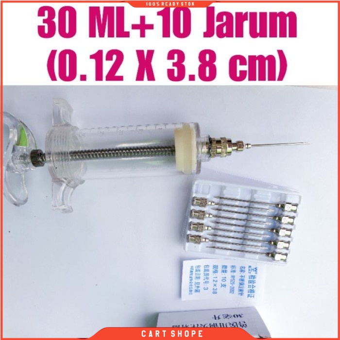 Alat Pengobatan Hewan Suntikan Sapi Kerbau Jarum Suntik Hewan Besar 30ml 30 Cc Jarum 12g ... - Bisa 