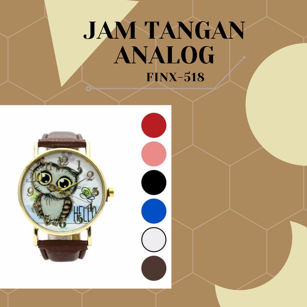 Jam Tangan Fashion Wanita Analog - Leather Strap - 6 Pilihan Warna - FINX-518