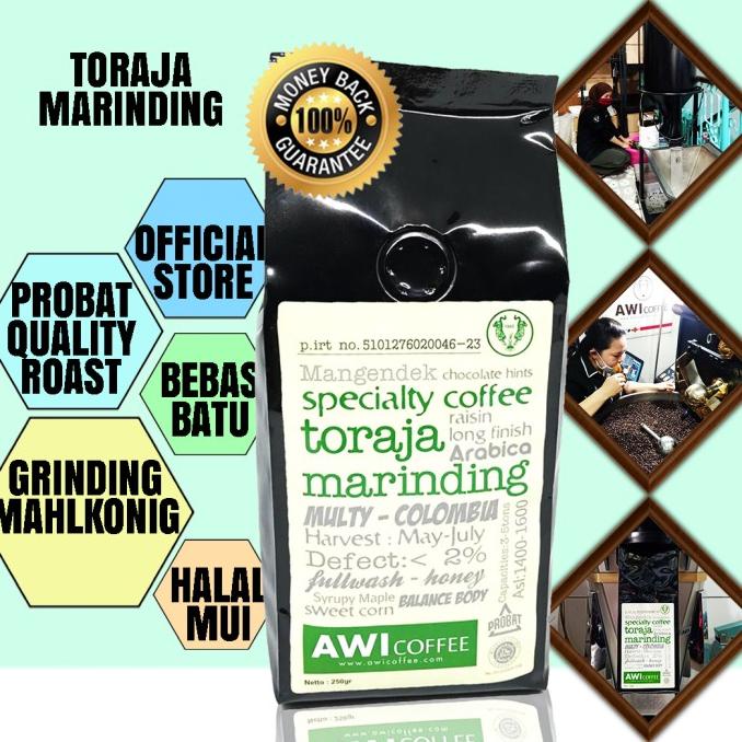 

Awi Coffee Kopi Toraja Marinding 250 gr biji |Roasted Coffee|Specialty