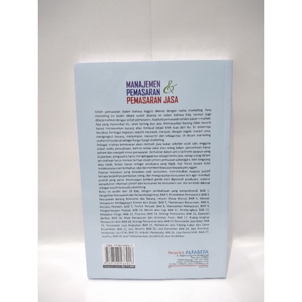 (ORIGINAL) BUKU MANAJEMEN PEMASARAN &amp; PEMASARAN JASA BUCHARI ALMA