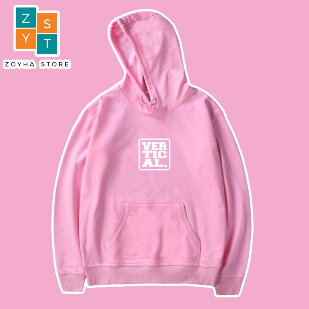 Sweater Hoodie Pria Dan Wanita Distro Vetical Pink Original Premium By Zoyha_Store