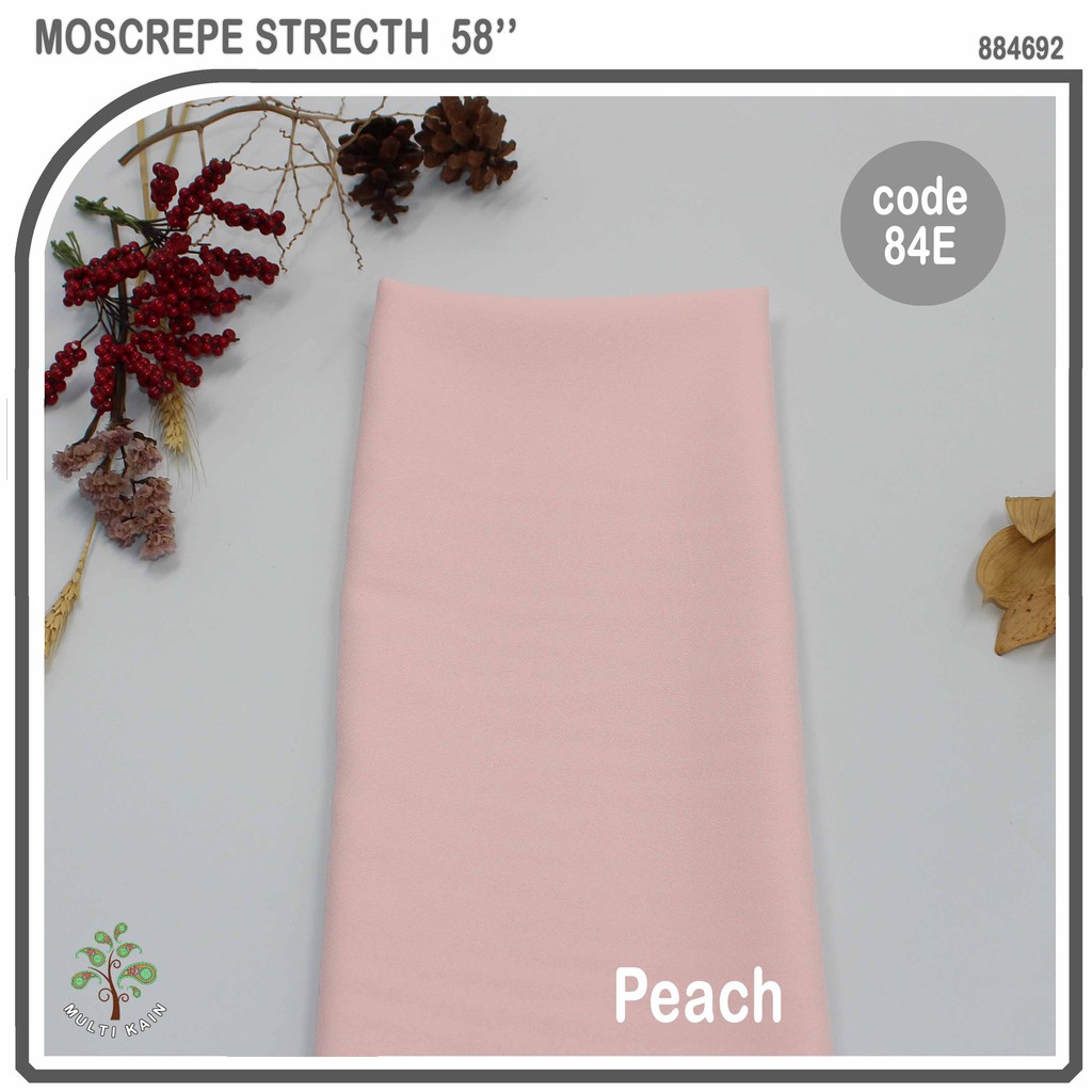 bahan multi kain moscrepe / mosscrepe / moscrep moschino mosschino arabian crepe gamis fashion-84 E baby peach