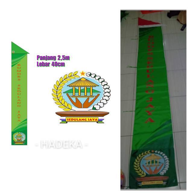 Umbul umbul logo nama custom 2,5 meter