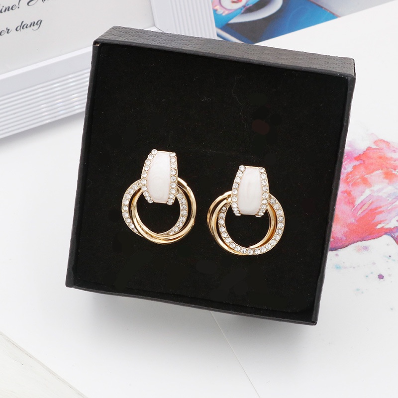 Anting Hoop 925 Silver Needle Gaya Korea Untuk Wanita