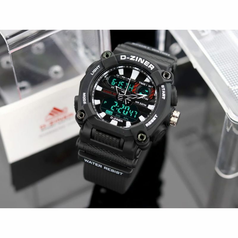 Jam Tangan Dziner Kasual Dualtime Waterproof Terlaris Fashion Bisa COD