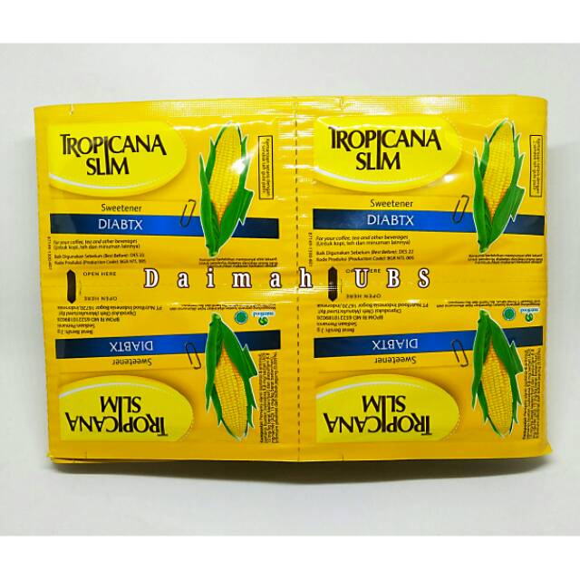 

gula tropicana slim diabtx 2 gram Per sachet