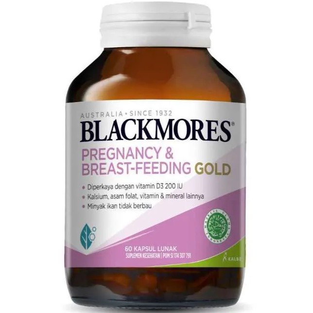 Blackmores Pregnancy &amp; and Breast-Feeding Gold isi 60 Tablet / 120 Tablet / 180 Tablet BPOM Kalbe