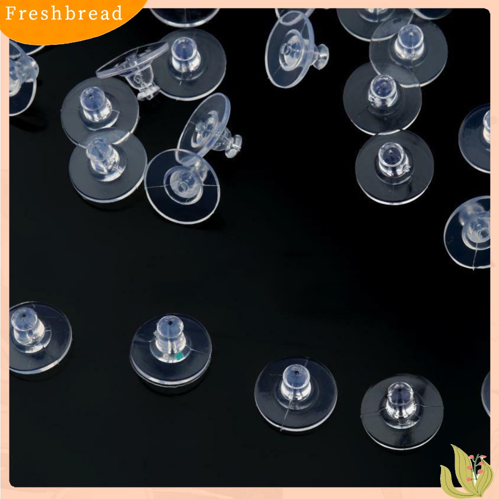 Fresh| 100pcs Stopper Anting Bahan Silikon Transparan