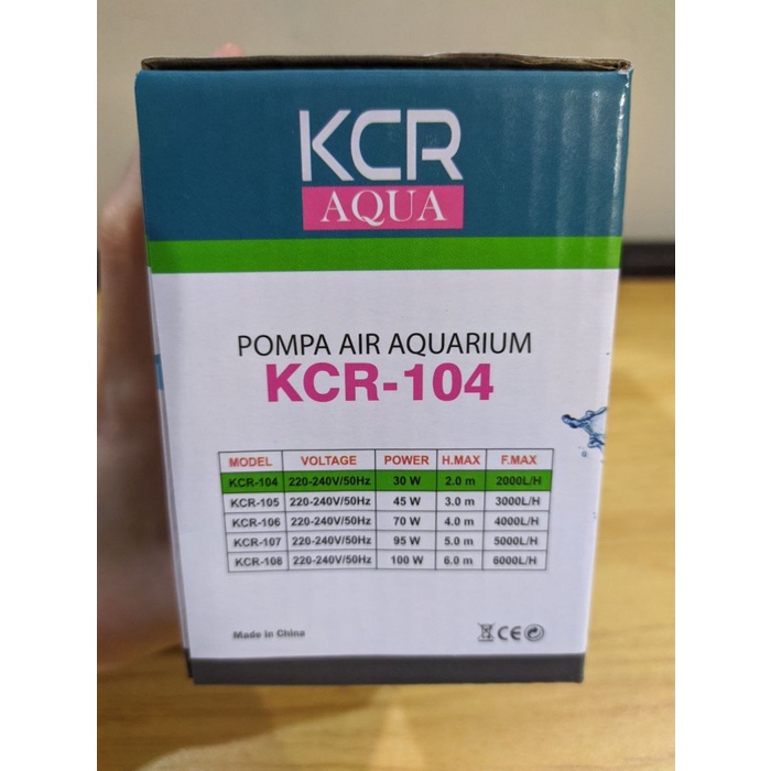 KCR Pompa Air Celup Aquarium Kolam Hidroponik KCR-104 KCR104 KCR 104