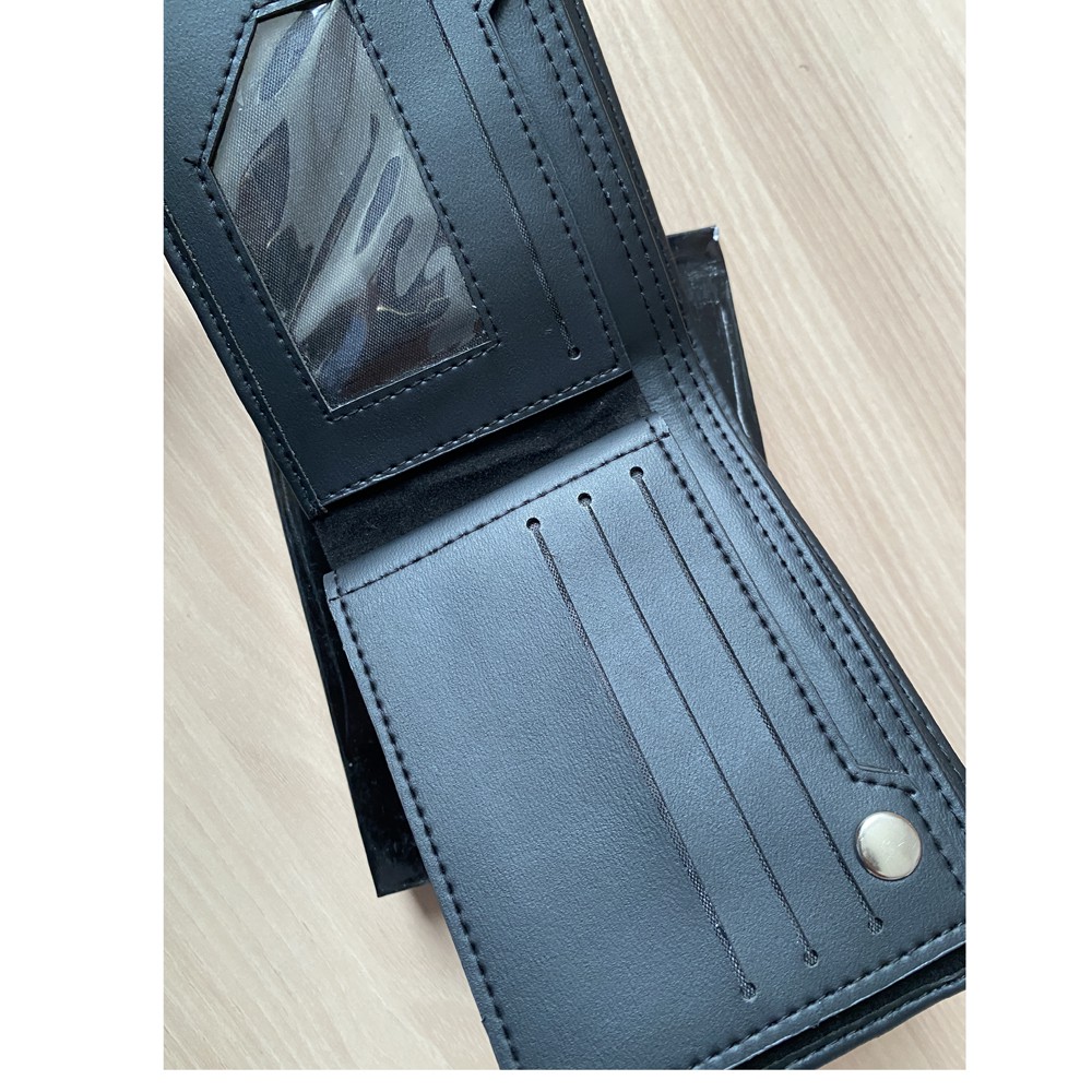 SHOPEE 6.6 SUPER SALE!! Dompet Pria Semi Kulit Ac-201 Dompet Formal Pria Lipat Dua Multifungsi - Black