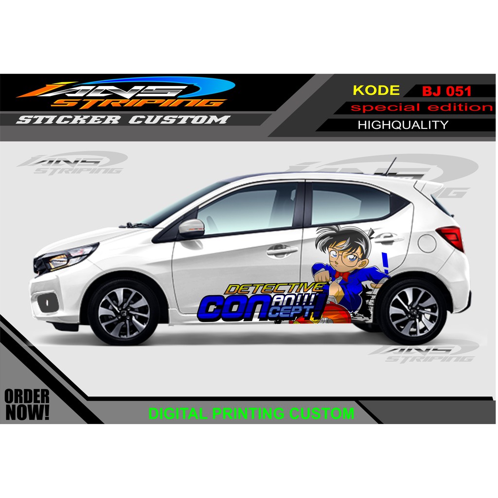 DECAL STIKER MOBIL SAMPING/ STRIPING VARIASI MOBIL SEMI FULL KARTOON