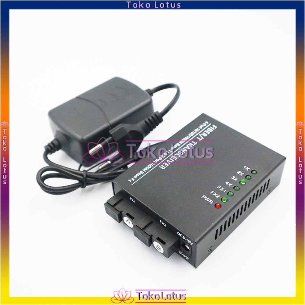 TERBARU!!! 2F4E Converter Mode Fiber Konektor RJ45 / Converter saja Giga / Fullset Giga Fiber Converter Switch Media