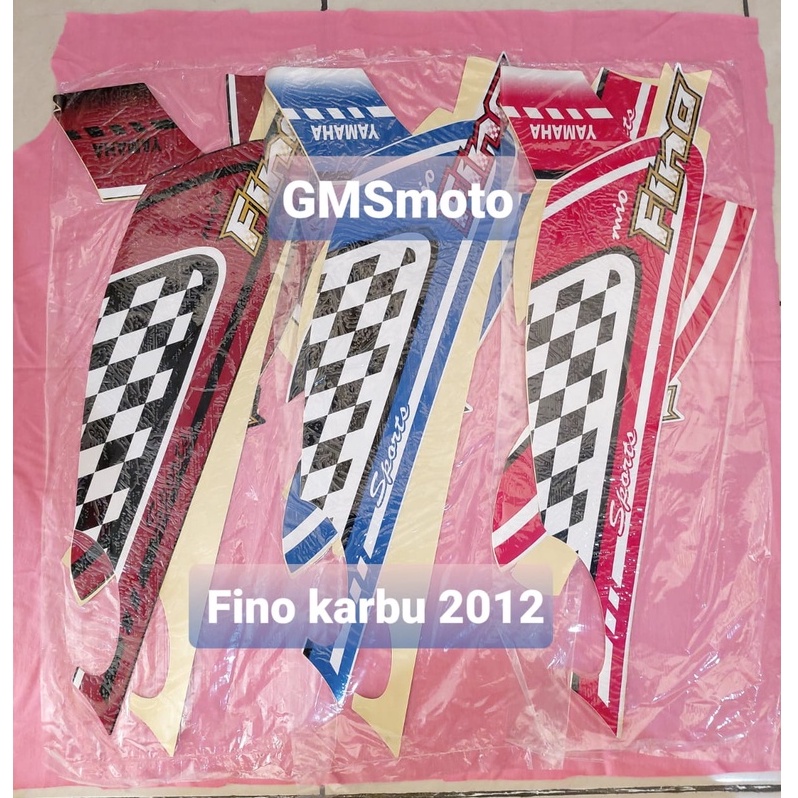 Stiker stiping motor FINO 2012 KARBU Yamaha