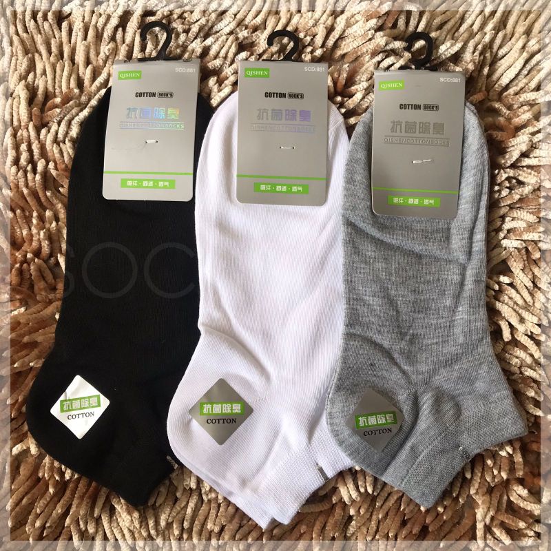 (Min 3pcs @5.250) Kaos kaki mata kaki polos Cotton sock's