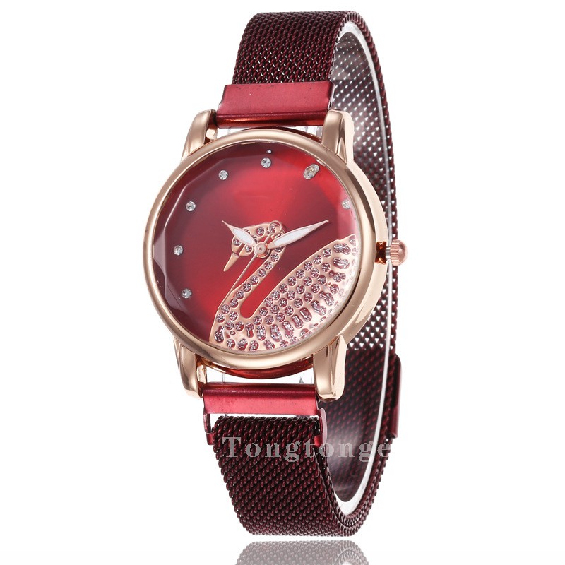 ✅[COD] Jam Tangan Wanita Magnet Angsa Fashion perempuan jam anti air jam tangan unik w98