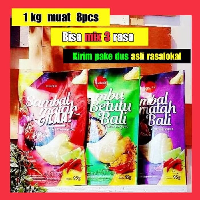 

Rasalokal Keripik singkong sambal matah bali rasa lokal - Betutu Bali